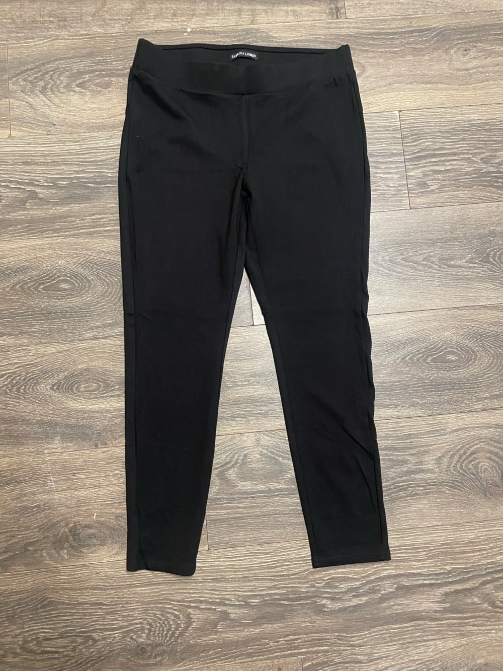 Sabrina Lauren stretch Black Ponte Leggings skinny pants comfort Large movement
